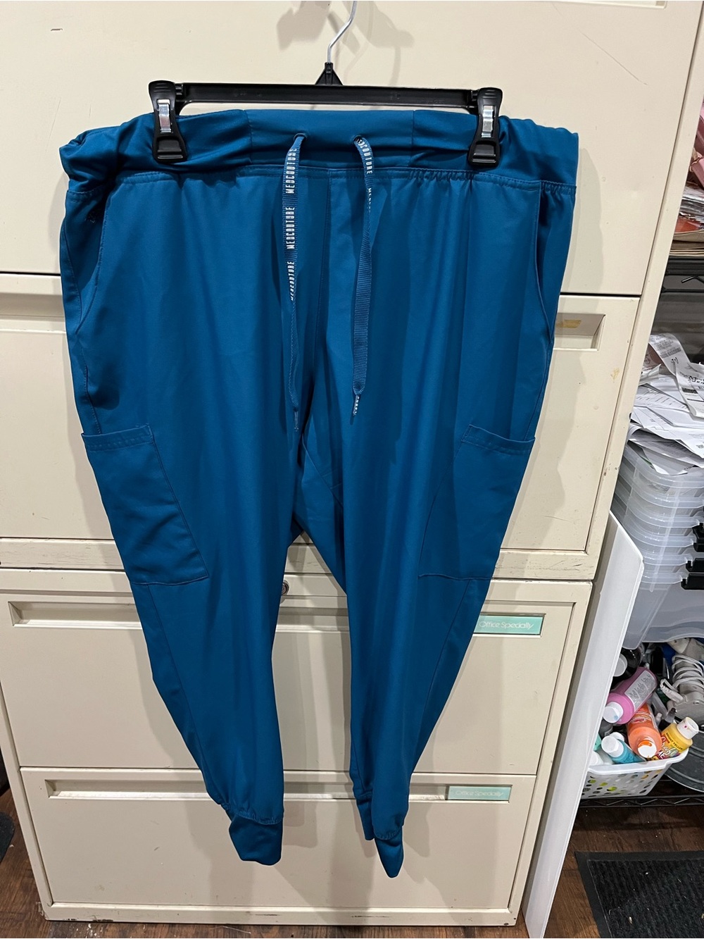 Med Couture Teal Drawstring Jogger scrub Pants